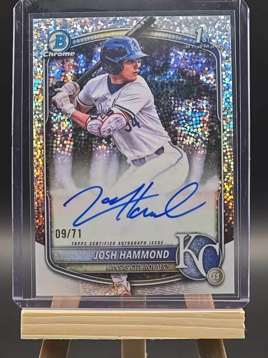 2025 Bowman Draft Josh Hammond #CPA-JH 1st Chrome Sparkle Refractor Auto /71