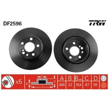 2x Bremsscheibe hinten für Mercedes S-Klasse C140 W140 | 26220157