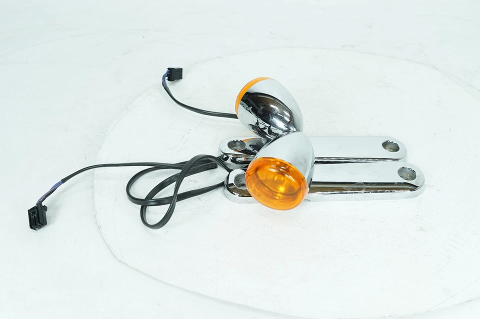 08 Harley Touring FLHX Street Glide OEM indicadores de señal de giro delantero izquierdo derecho Foto 3 de 4