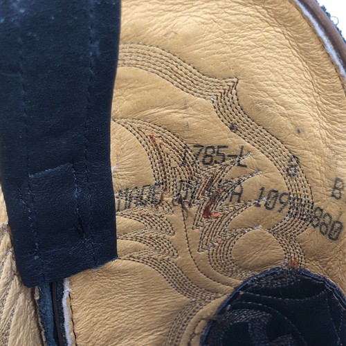 Vintage Tony Lama Cowgirl Roper Boots 8 B Brown Suede Cowboy Crepe White Label - Picture 13 of 18