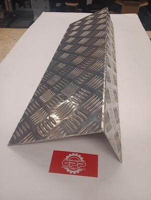 Tür TRITTPLATTE Winkel 8'' x 4'' Antirutsch Aluminium Riffelblech 200 x 100