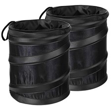 2pcs Car Trash Can Portable Collapsible Hanging Garbage Bin With Attached Hook 2pcs Car Trash Can Portable Collapsible Hanging Garbage Bin With Attached Hook