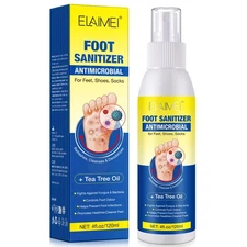 Foot Sanitizer Spray 120ml – Antimicrobial with Tea Tree Oil for Odor & Fungus