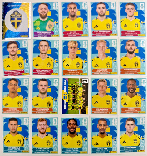 2026 Panini FIFA World Cup Sweden Stickers Pick Number SWE2-SWE20