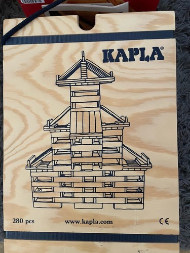 KAPLA WOODEN BUILDING BRICKS BLOCKS 280 PIECE EXCELLENT WITH RED BOOK - Picture 6 of 6