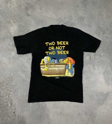 Vintage The Simpsons Two Beer or not two beer 1998 Unisex S-5XL Shirt TZ308