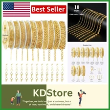 Gold Jewelry Making Chain Kit with Tools and Accessories