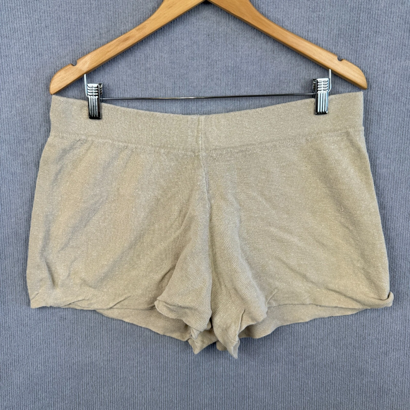 Country Road Shorts Womens Large Beige Linen Twill Lightweight Coastal