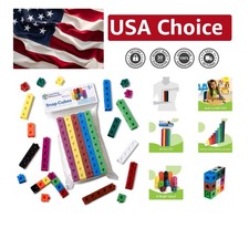 Colorful Counting Snap Cubes - 100-Piece Math Manipulatives for Young Learners