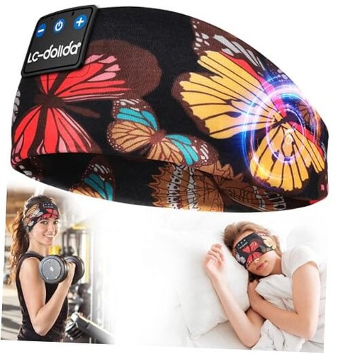 Sleep Headphones Headband Bluetooth 5.4, Headband Earphones Wireless with USB