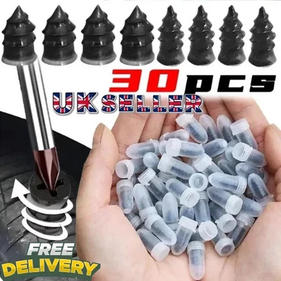 60X Tire Repair Screw In Rubber Plug Nail Car Tyre Puncture Repair Set Off-Road! - Image 1 of 4