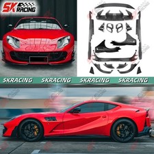 Dry Plain Carbon Fiber Front Rear Lip Wing kit For Ferrari 812 GTS Superfast 18+
