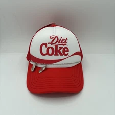 Mad Engine Women’s Diet Coke Red / White SnapBack Trucker Hat w/ Charms NWT