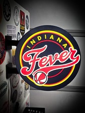 Indiana Fever 9” Round LED Light Box | Caitlin Clark | RGB USB Wall Decor Sign
