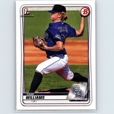 2020 Bowman Draft 1st Edition Case Williams #BD-23 Colorado Rockies