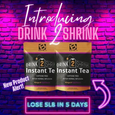 #ad DOUBLE DEAL INSTANT Drink2Shrink Lose 5 LBS Now 2 MONTH SUPPLY DETOX BAGS $140.00