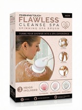 NEW Finishing Touch Flawless Cleanse Spa Spinning Spa Brush 3 Heads