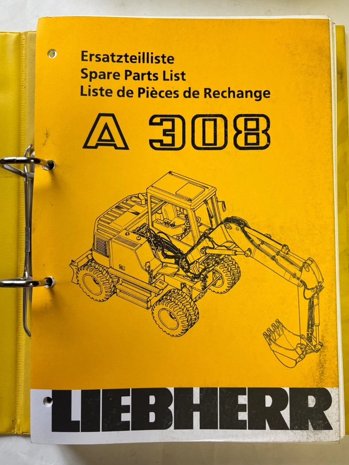 Liebherr Hydraulic Excavator Service Manual & 2 Parts Manuals (3 Binders Total) - Image 4 of 4