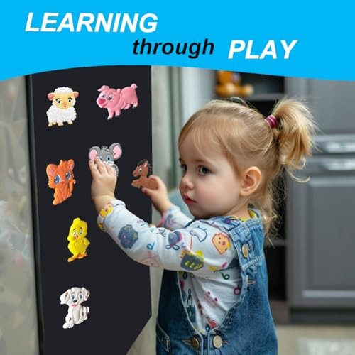 Refrigerator Magnets for Toddlers Farm Animals - Big Rubber FARM ANIMALS - Picture 4 of 7