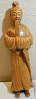 Japanese(?) Boxwood Hand Carved Swordsman Soldier Samurai Statue Figurine Man 
