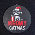 2pcs Meow Catmas Grumpy Cat Christmas Ornaments – Funny Tree Holiday Decor
