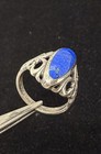 Stunning Vintage Sterling Silver 925 Filigree Blue Lapis Ring Sz 6 — photo 8