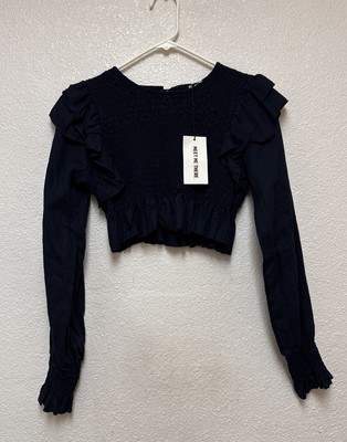 Meet Me There Top Women s  COCO  Top Navy Sz M/L BRAND NEW