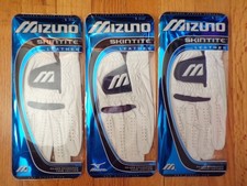 New 3 Mizuno Skintite Leather Golf Gloves Men s Left Hand Small White
