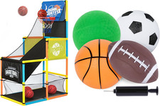 Arcade Basketball Game Set with 4 Balls  Sports Ball Pack for Kids: Indoor Hoop