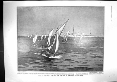 Alte 1905 Sport Yacht Rennen König Portugal Cup Lagos Montague Gerard Sto 20.
