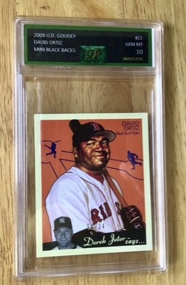 2008 Upper Deck Goudey David Ortiz Mini Black Back 34/34 EJE 10