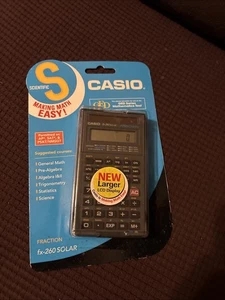 Casio fx-260 SOLAR Calculatrice scientifique 144 Fonctions SAT/PSAT/NMSQT NEW Scellé
