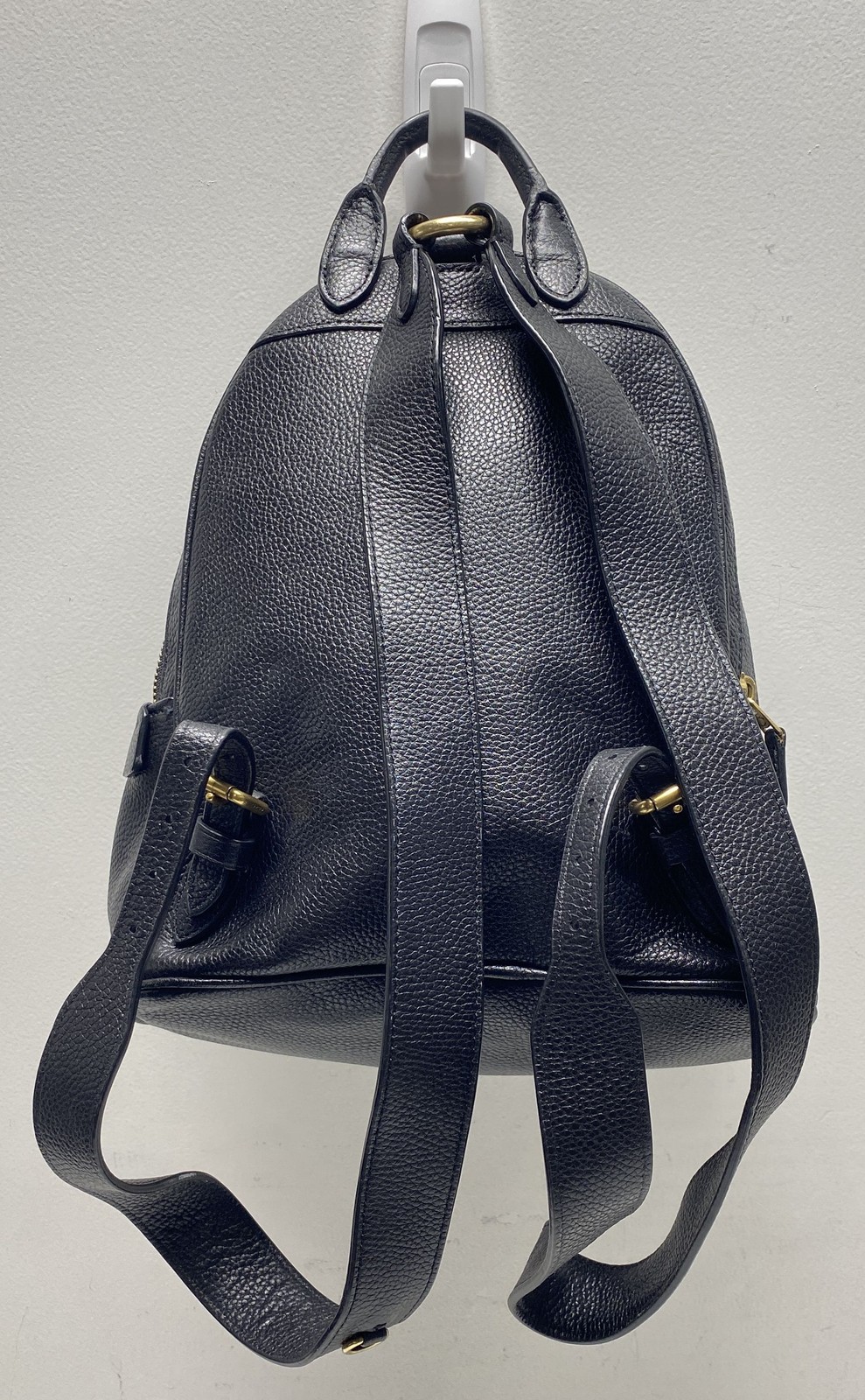Coach Women's Black Solid Pebbled Backpack - image 2