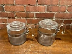 Vintage PYREX Flameware Glass Coffee Pots 6 Cup & 9 Cup w/Lids No Internals USA