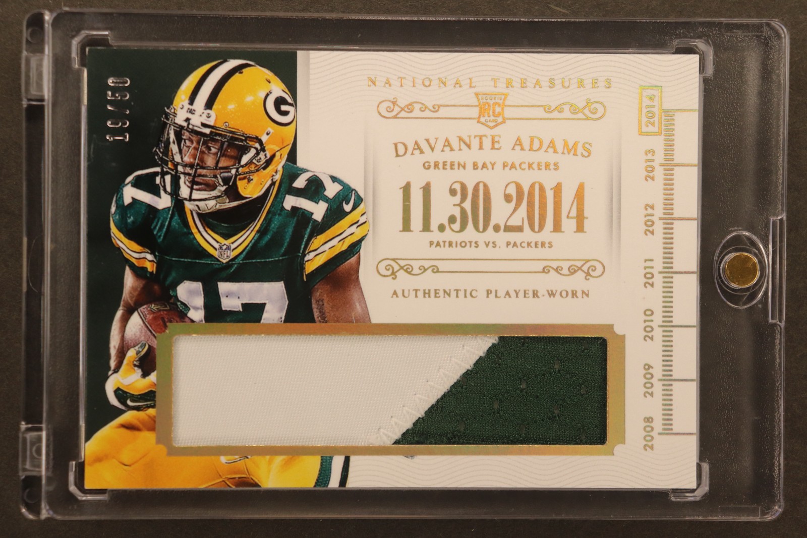 Davante Adams Panini National Treasures Timeline Materials Names #TMDA Base