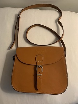 Courreges camel leather pochette bag 37