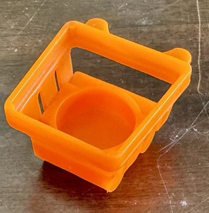 Vintage Fisher-Price Little People Orange Shopping Cart for Little Mart #2580