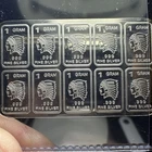 Set Of Ten 1 Gram .999 Silver Bars  | 10 Indian head design