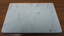 Image of Home Basics Marble Cutting Board Trivet + Non-Slip Feet White (8x12) NEW BOXED
