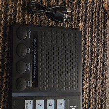 10-Channel Wireless Audio Intercom Unit with Power Cable Metallics