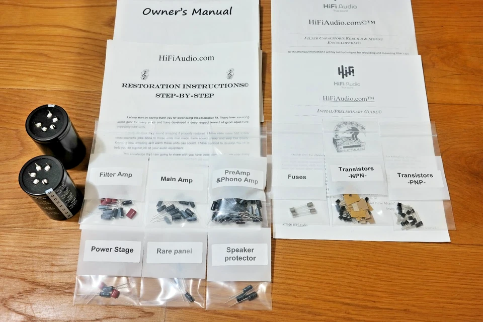 Marantz 1152DC amplificador reconstrução restauração kit atualização reparo filtro capacitor - Imagem 3 de 4