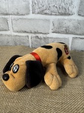 Vintage 1986 Tonka Pound Puppies Grey Black Plush Puppy with Red Collar 8  