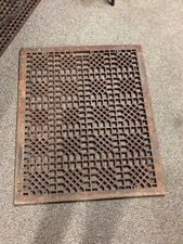 ANTIQUE VTG CAST IRON 38 3/8 X 32 3/8” COLD AIR RETURN HEAT REGISTER GRATE VENT