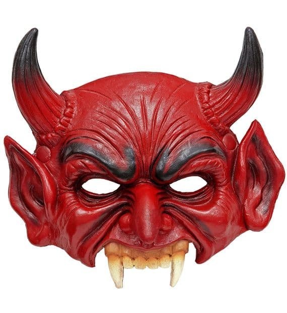 Halloween Chinless Devil Foam Latex Mask