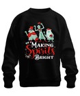 Making Spirits Bright Weihnachten Geister Lichter Lustig Geschenk Unisex Sweatsh