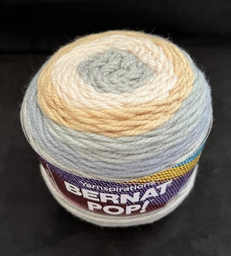 Bernat Pop Garn FOGGY IDECTION #84012 blau grau beige hellbraun, 5 Unzen