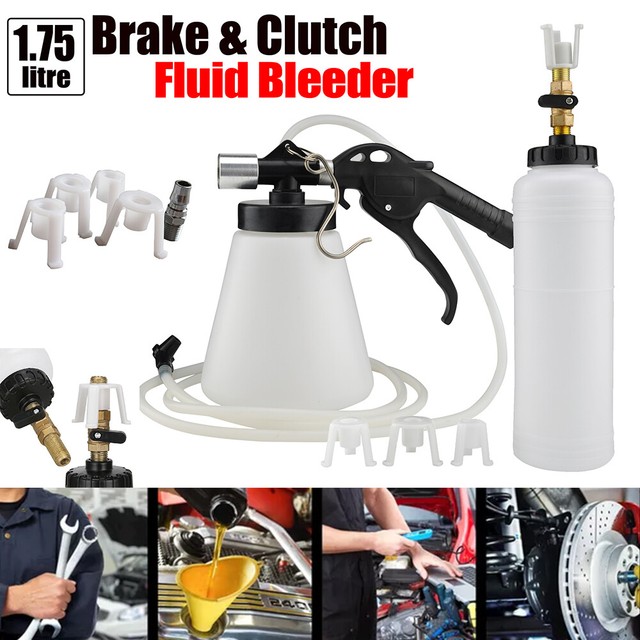 1.75L Pneumatic Brake Bleeding & Fluid Extractor Kit Air Fittings