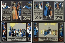 ROTHENBURG 1921 "Shepherd's Dance, Shepherd w/Sheep" Complete Set German Notgeld