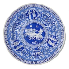 Spode Blue Room Traditions Series 'Greek' Dinner Plate in blue and white
