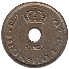 1925 Norway 10 Ore Coin